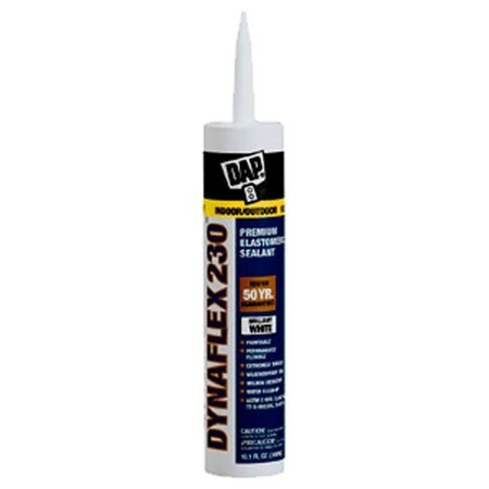Dap DAP 18275 3 x 3 x 10" White Dynaflex 230 Sealant - Ounce Cartridge 70798183001